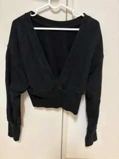 HARE 前後2WAY ショート丈 スウェット ブラック Fのサムネイル