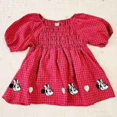 Petit main ミニー 刺繍パフチュニック 110