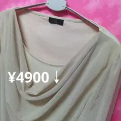 15号【期間限定♥】 イネド長袖カットソー　ブラウス　ベージュ￥4900↓