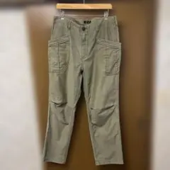美品】GOHEMP/ゴーヘンプ/コットンヘンプワークパンツ/カーキ/34インチ 