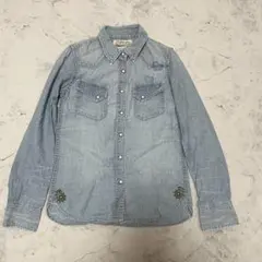 レミレリーフ デニム シャツ ハート 長袖 スタッズ レディースのサムネイル