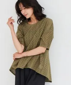 新品タグ付　バンヤードストーム　コットンレースブラウス