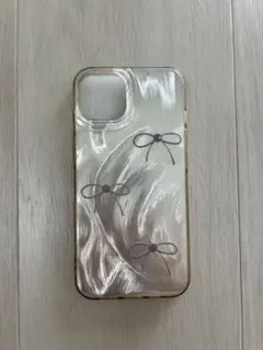 リボン柄 iPhoneケース 13.14.15対応