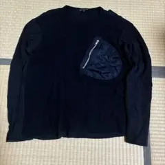 COMME des GARCONS HOMME ニット　切り替え　ネイビー