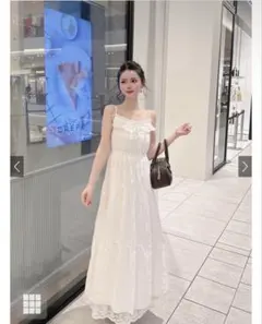 GRL レースティアードリボンキャミソールワンピース