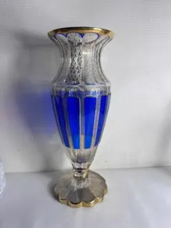【希少】チェコ製 ボヘミアガラス コバルトブルー 金彩カット 希少】チェコ製 ボヘミアガラス コバルトブルー 金彩カット - メルカリ