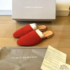 FABIO RUSCONIスタッズ付きクロスベルトフラットサンダル 38 未使用
