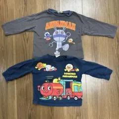 アンパンマン ロンT 長袖Tシャツ 2枚セット 90cm
