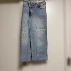 ZARA ブルー デニムスカート XS スリット入り