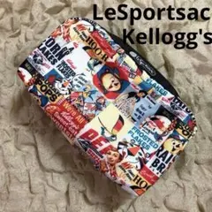 【美品】LeSportsac ケロッグ　コラボ　ポーチ　マルチカラー