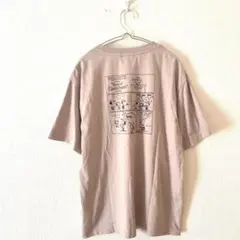☆【ピーナッツ】Tシャツ 半袖 綿混 チャーリーブラウン刺繍ロゴ M