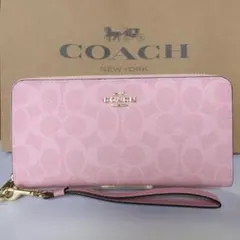 COACH 長財布 CW778 ピンク リスト付き - メルカリ