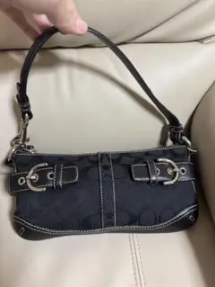 COACH シグネチャー ショルダーバッグ 6844 ブラック Y2K - メルカリ