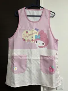 【新品未使用】マイメロ エプロン 介護/保育 M~L