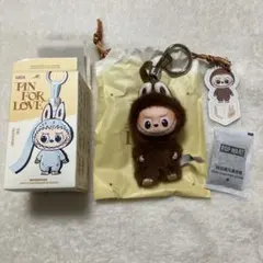 PIN FOR LOVE ラブブ ミニラブブ イニシャルラブブ【L】ブラウン