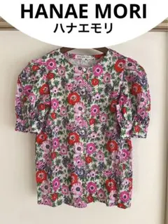 華やか！ハナエモリ花柄半袖ブラウス7号のサムネイル