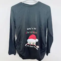 【M】Baby's 1st Christmas ブラックTシャツ クリスマス