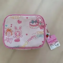 タグ付き　未使用 mezzo piano メゾピアノ スクエアポーチ ピンク