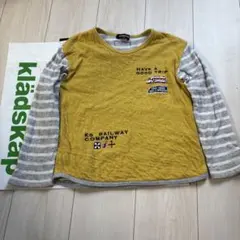 klädskåp 長袖カットソー 電車モチーフ イエロー 120