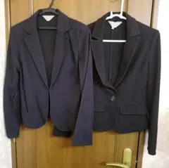 ESPRTMUR ２点 ニット風 カッコいいジャケット ９号 ブラック セット