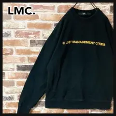《人気》LMC スウェット　刺繍ロゴ　ブラック　韓国古着　L