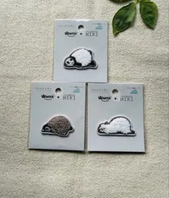 パイルワッペン　ふわふわ　動物　3点　韓国風　アイロン　ワッペン　ワッツ　セリア