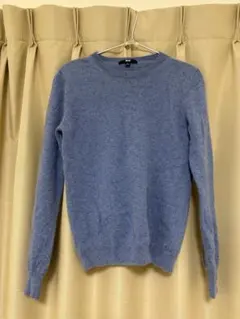 【美品】　UNIQLO カシミヤ セーター ブルー