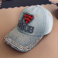 デニム素材キャップ