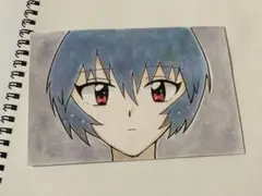 手描きイラスト　ファンアート　綾波レイ