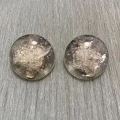 ヴィンテージ　ニュアンスサークルデザインイヤリング