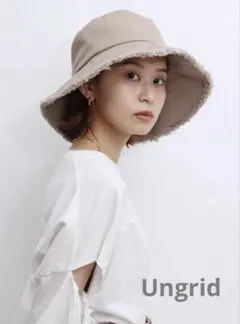 アングリッド キャンバスバケットハット バケハ キャンバス モカ ベージュ