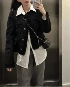 【完売品】美品 CARLA Tweed jacket / Black カーラ 完売品】美品 CARLA Tweed jacket / Black カーラ - メルカリ