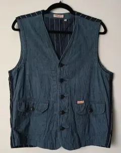 Sugar cane Light シャンブレー ウォバッシュ ベスト Lサイズ