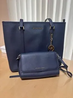 MICHAEL KORS ネイビー トートバッグ &ショルダーバックセット