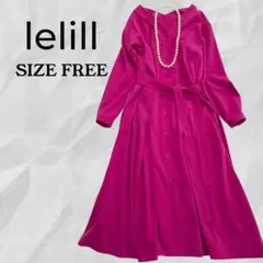新品未使用lelill シャツワンピース 高級仕立て ポケット付