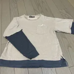 キッズ150cm KANGOL 長袖カットソー ベージュ/ダークグレー
