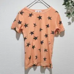 【グローバルワーク】 星柄Tシャツ オレンジ系 キッズXLサイズ　140程度