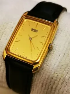 希少 【稼働品】 SEIKO セイコー スクエア ゴールド メンズ 腕時計