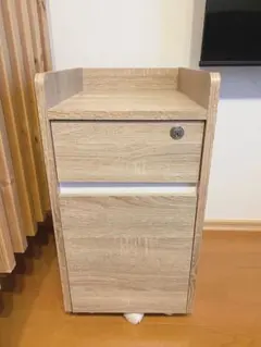 LOWYA デスクワゴン　サイドチェスト　スリムタイプ　美品　鍵付き