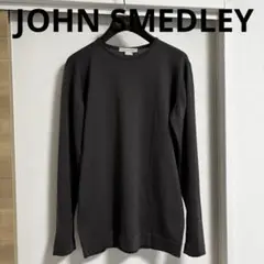 JOHN SMEDLEY ハイゲージウールクルーネックニット グレー S