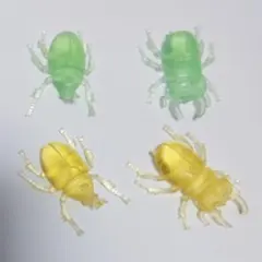 クリアカラー グミみたい 昆虫 フィギュア 4個 まとめ売り 屋台 夏祭り