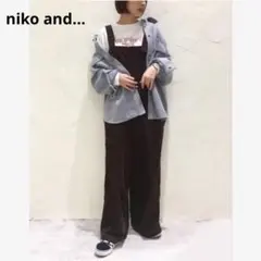 niko and… コーデュロイ サロペット パープル　M