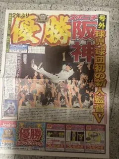 阪神優勝特別号新聞 号外 スポニチ
