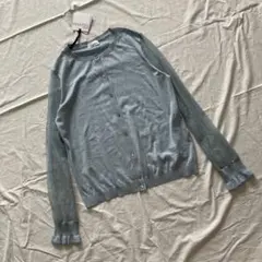 新品　レッドヴァレンティノ　カーディガン　チュール　ドット刺繍　シルク混　XL