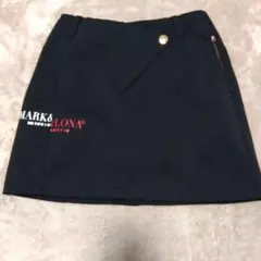 MARK&LONA ゴルフ スカート インパン グレー ロゴ スカル ドクロ