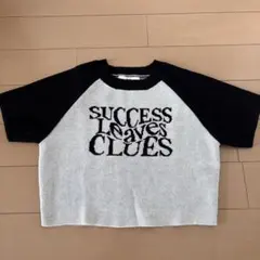 WEGO ロゴ入りラグランスリーブニット