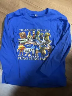 美品イタリアンブレインロットブルー　Tシャツ 130