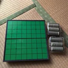 ヴィンテージ☆緑色オセロボードと石セット