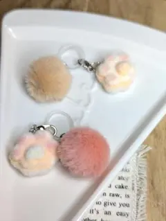 ボンボン肉球♡アンブレラマーカー☆２個セットD3