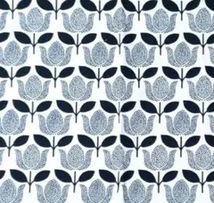 花柄 綿麻生地 約105cm x 65cm